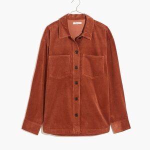 Madewell Corduroy Kentwood Oversized Shirt-Jacket Size XXS Ground Clove